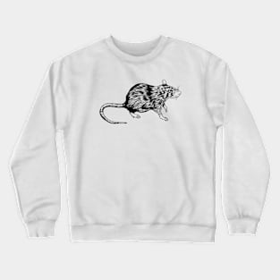 Line drawing - rat Crewneck Sweatshirt